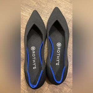 Rothy’s “The Point” shoes. Size 9. Black. Never worn.